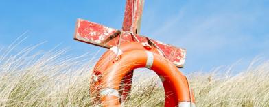 cross and lifebelt